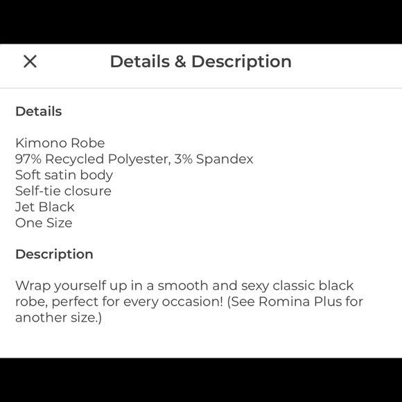 Adore me Romina Kimono robe - Picture 6 of 6